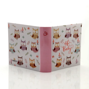 Album wsuwany Baby Sówki Różowy z opisem (200 zdjęć 10x15)